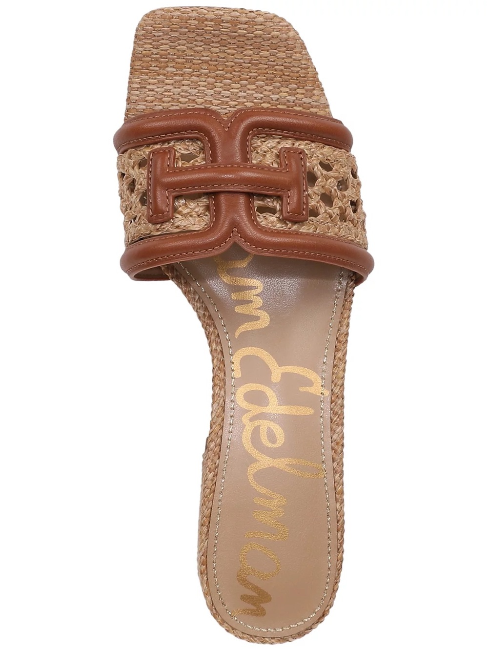 Sam Edelman Women’s Waylon Woven Block-Heel Slide Sandals - Picture 4 of 14